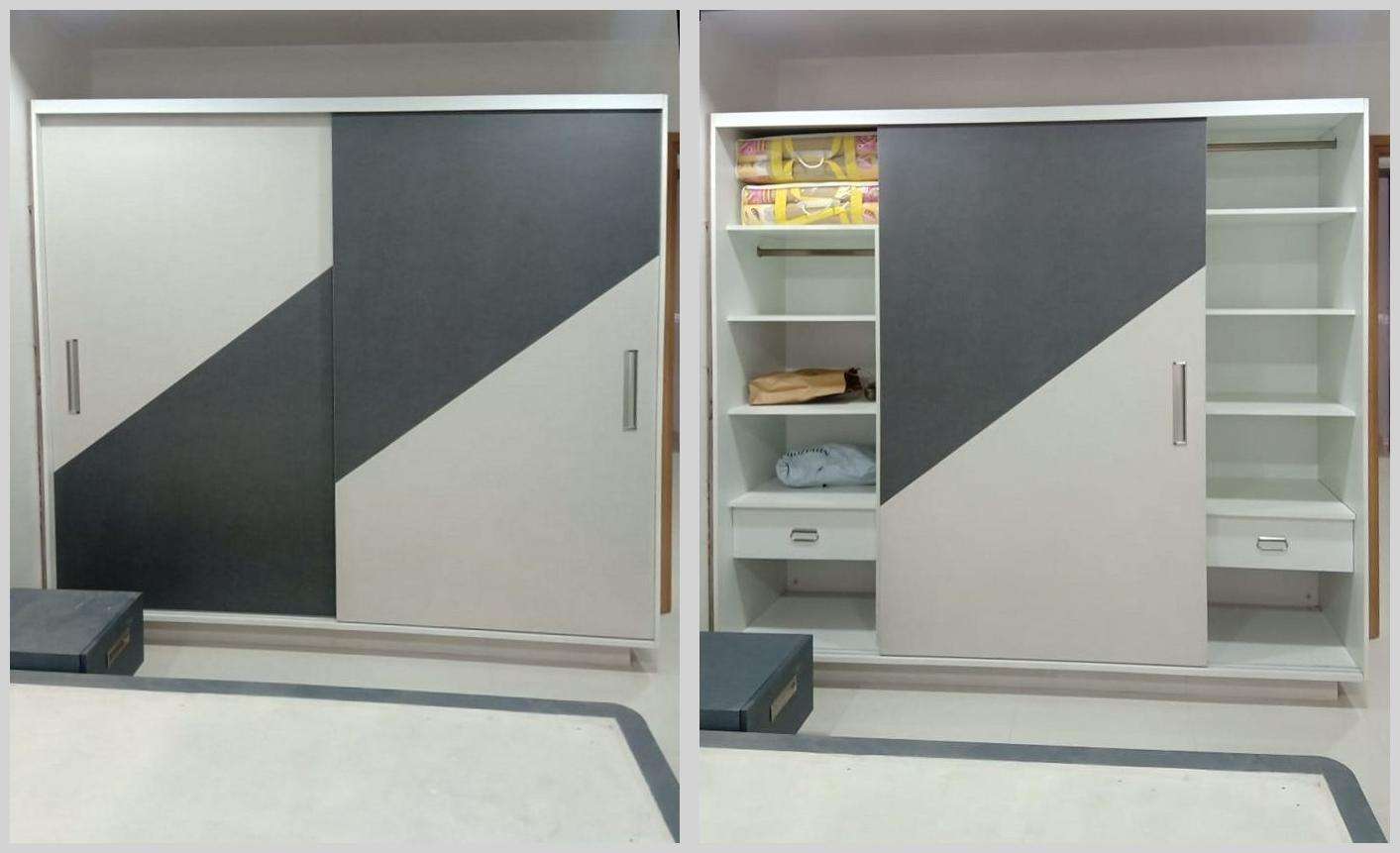 Sliding wardrobe at Coimbatore. Designed, manufactured, and installed by our expert interior and furniture team.
