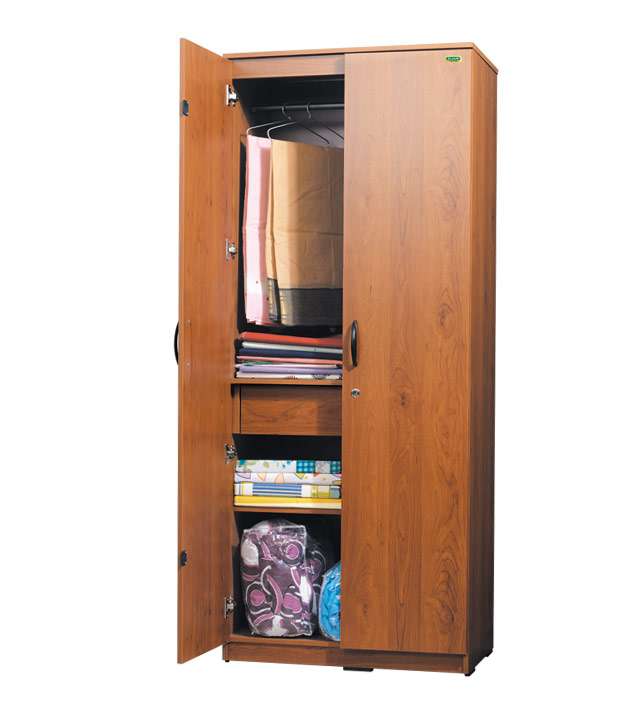 Affordable 2-door engineered wood wardrobe under ₹10,000 with hanging space, shelves, and compact storage – ideal for budget-friendly bedroom furniture solutions – Available Coimbatore, Ooty, Mettupalayam, Tiruppur, Erode, Salem, Pollachi.